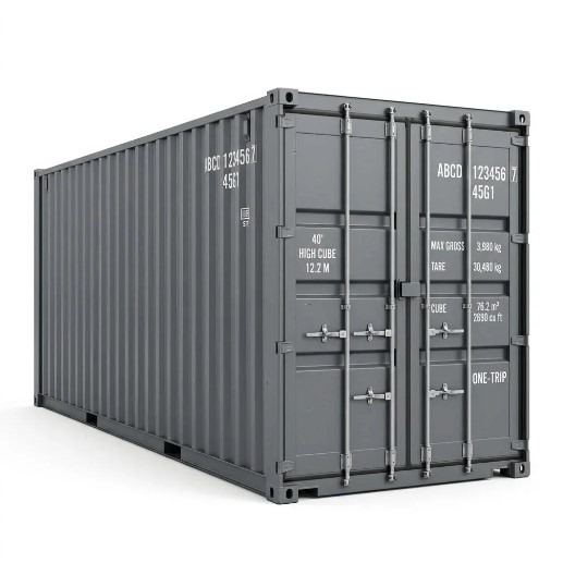 40ft High Cube Standard Container – One-Trip – Gray
