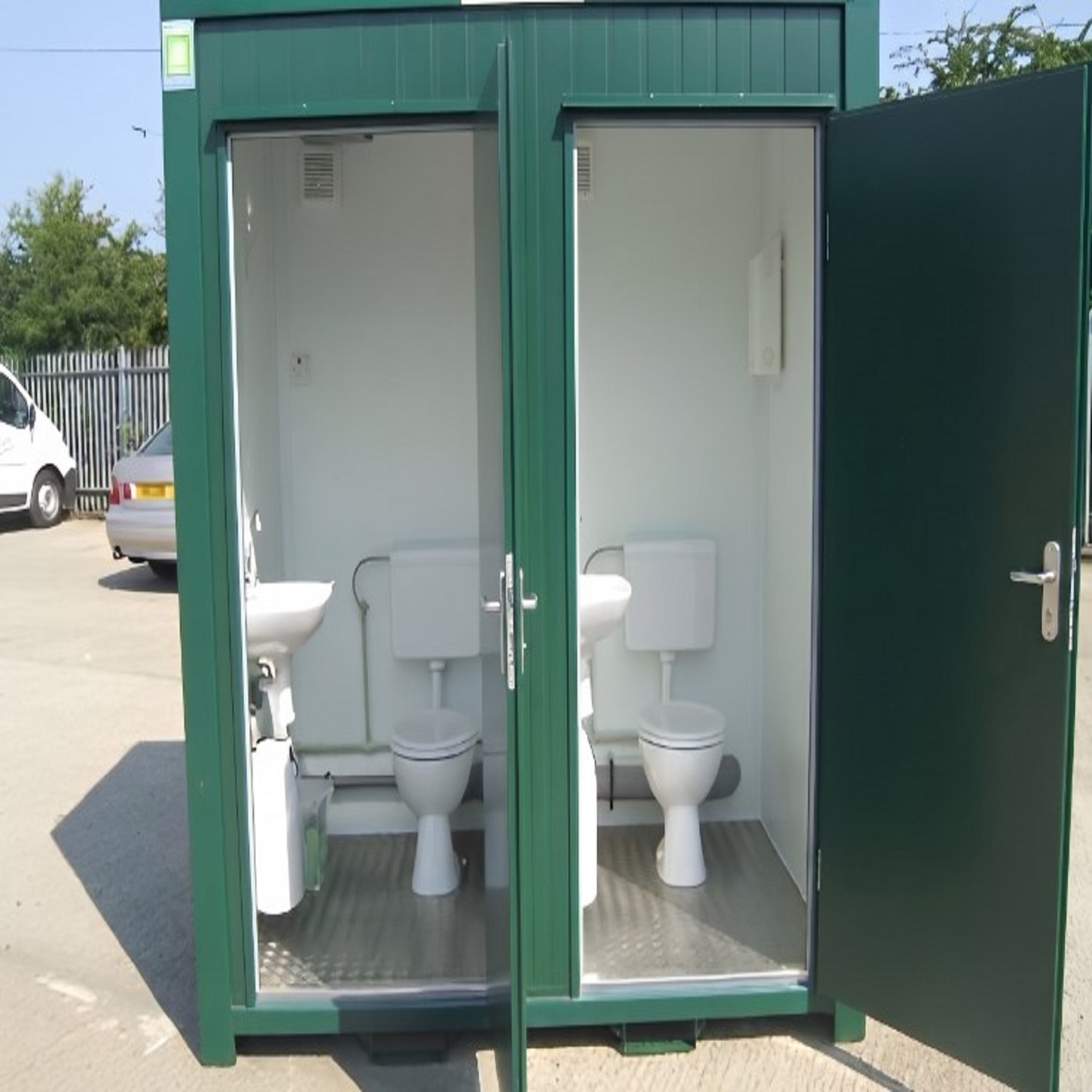 1+1 Double Mains Toilet 8Ft x 5Ft (Green)